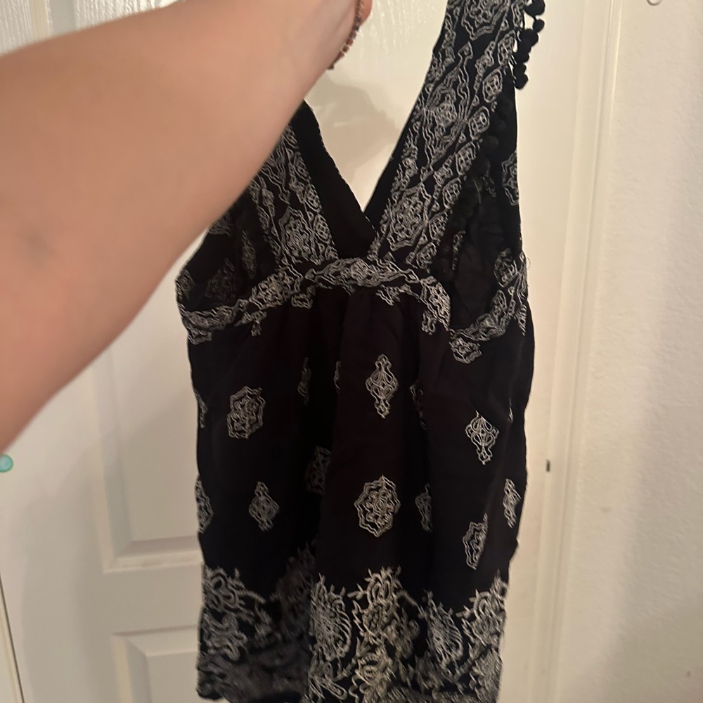 Black and White Boho Tank Top
